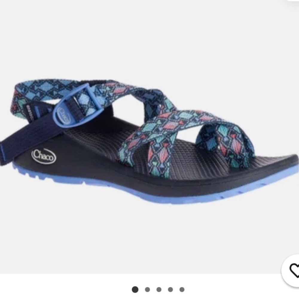 Chaco Women's Multicolor Geo Strap Sandals - Blue, Teal, Pink